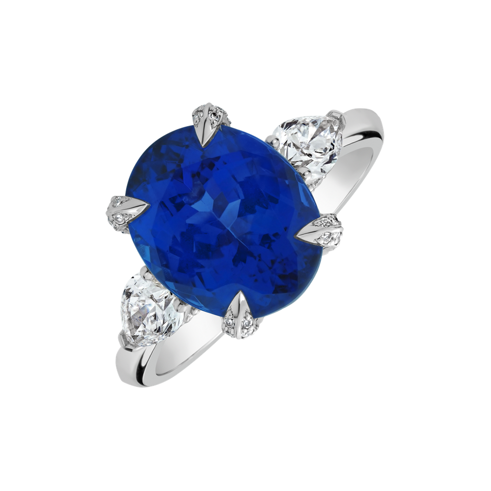 Diamond ring with Tanzanite Valoraine