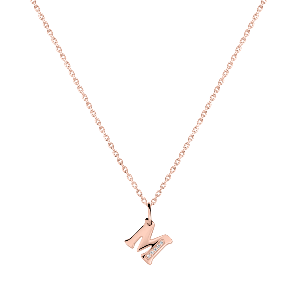 Diamond necklace Dream Letter M