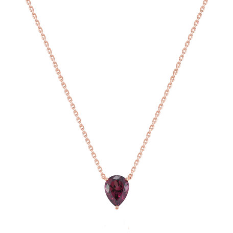 Necklace with Rhodolite Drop