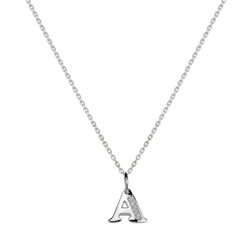 Diamond necklace Dream Letter A