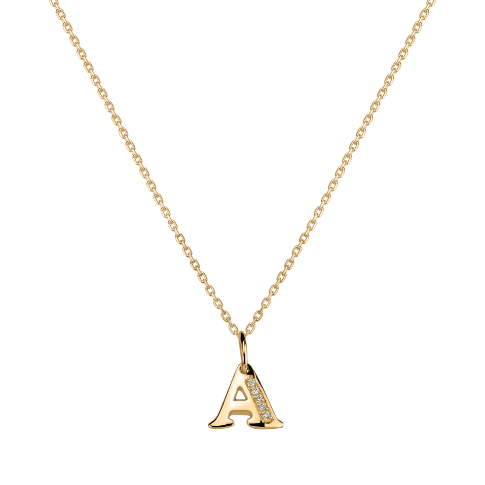 Diamond necklace Dream Letter A