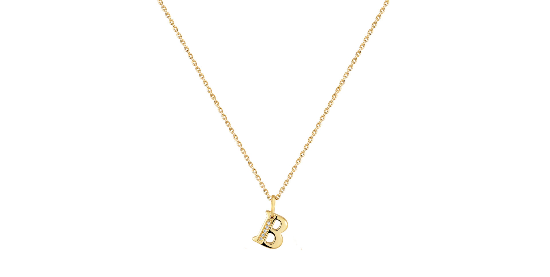 Diamond necklace Dream Letter B