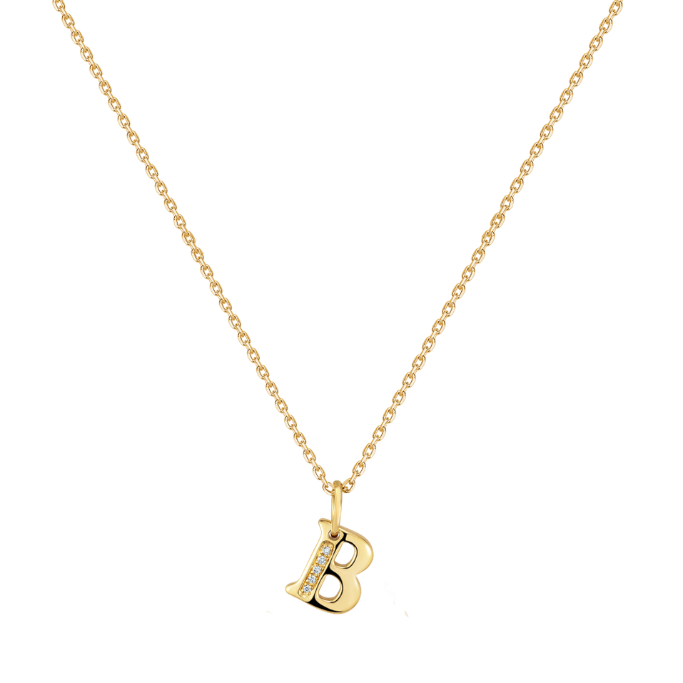Diamond necklace Dream Letter B