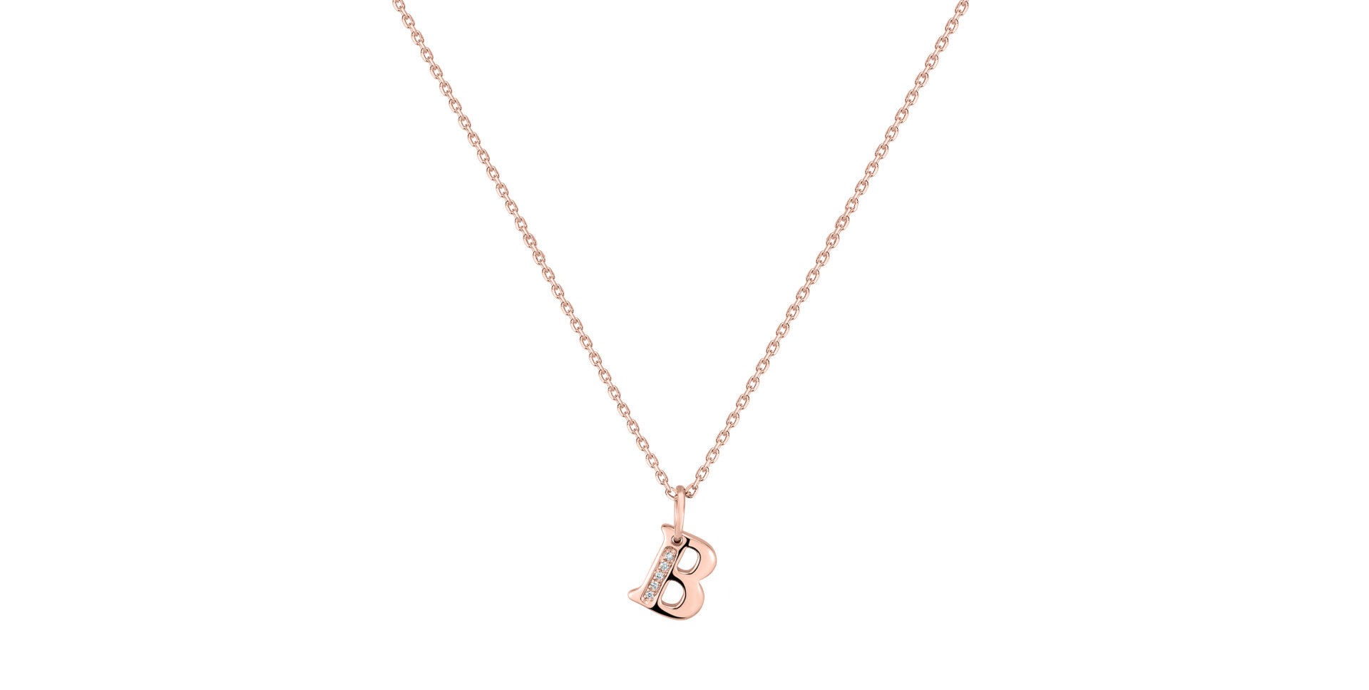 Diamond necklace Dream Letter B