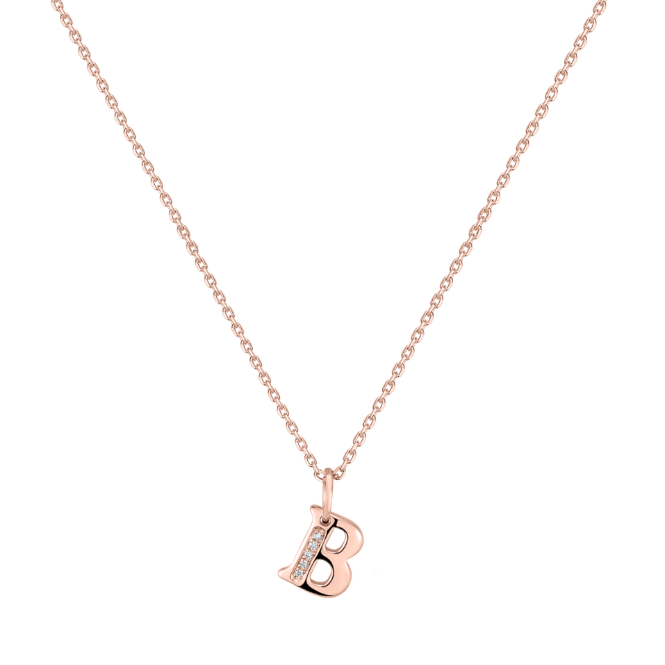 Diamond necklace Dream Letter B