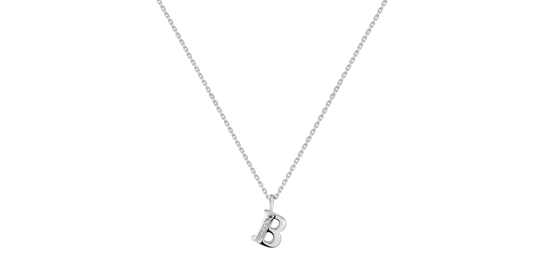 Diamond necklace Dream Letter B