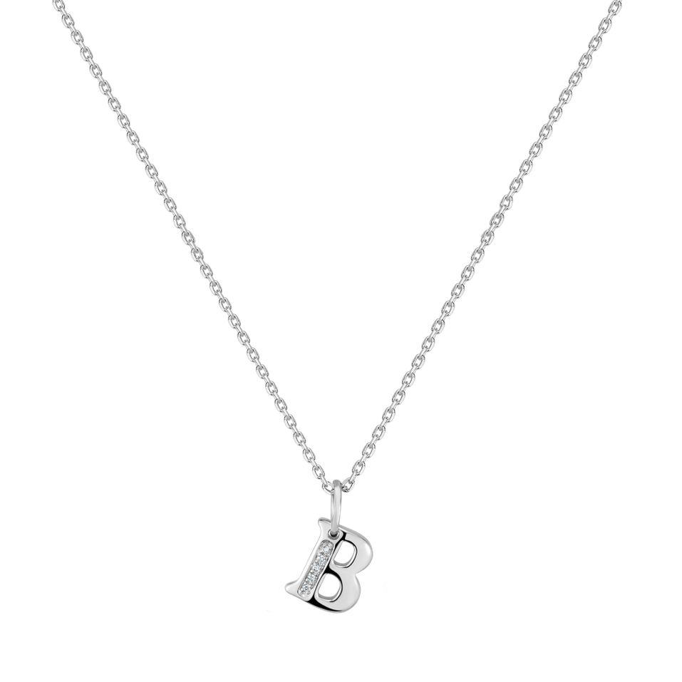 Diamond necklace Dream Letter B