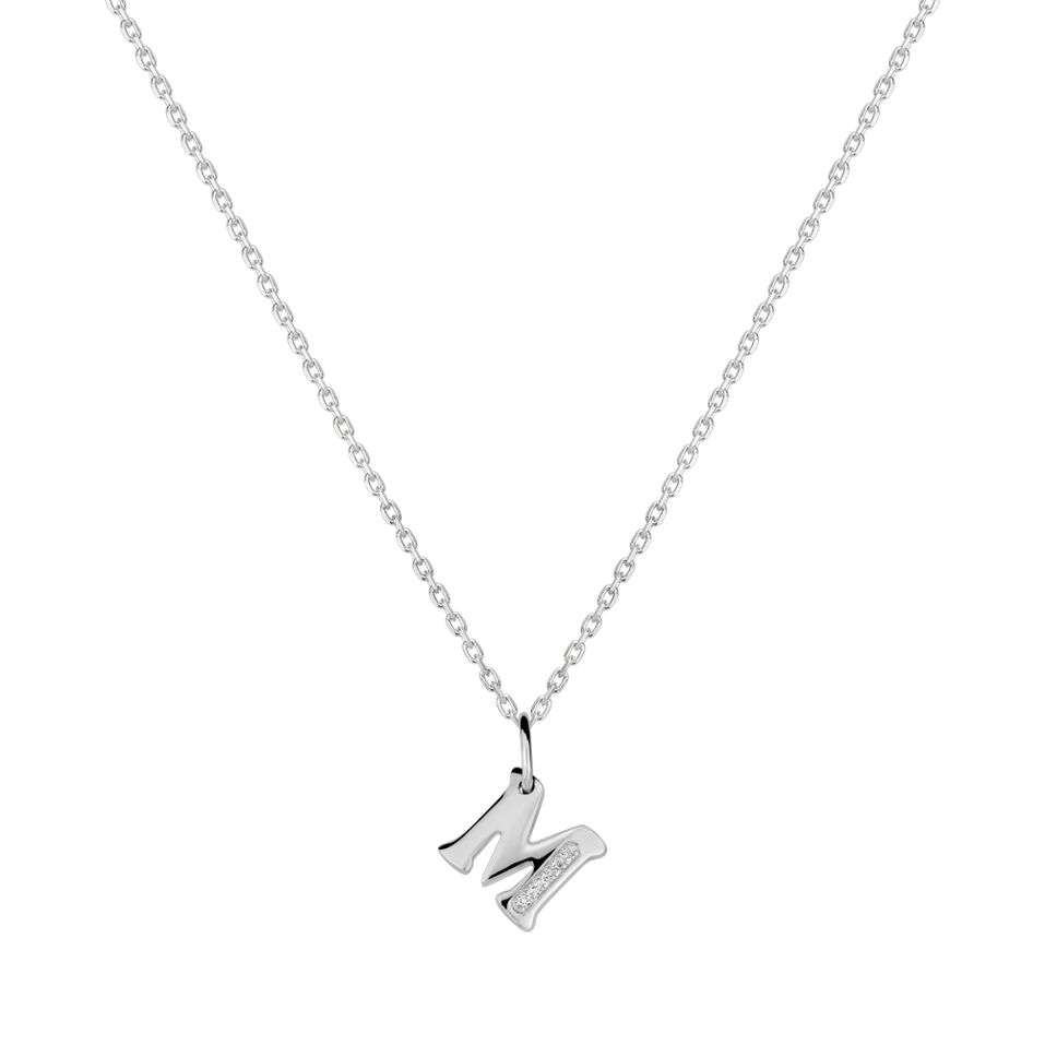 Diamond necklace Dream Letter M