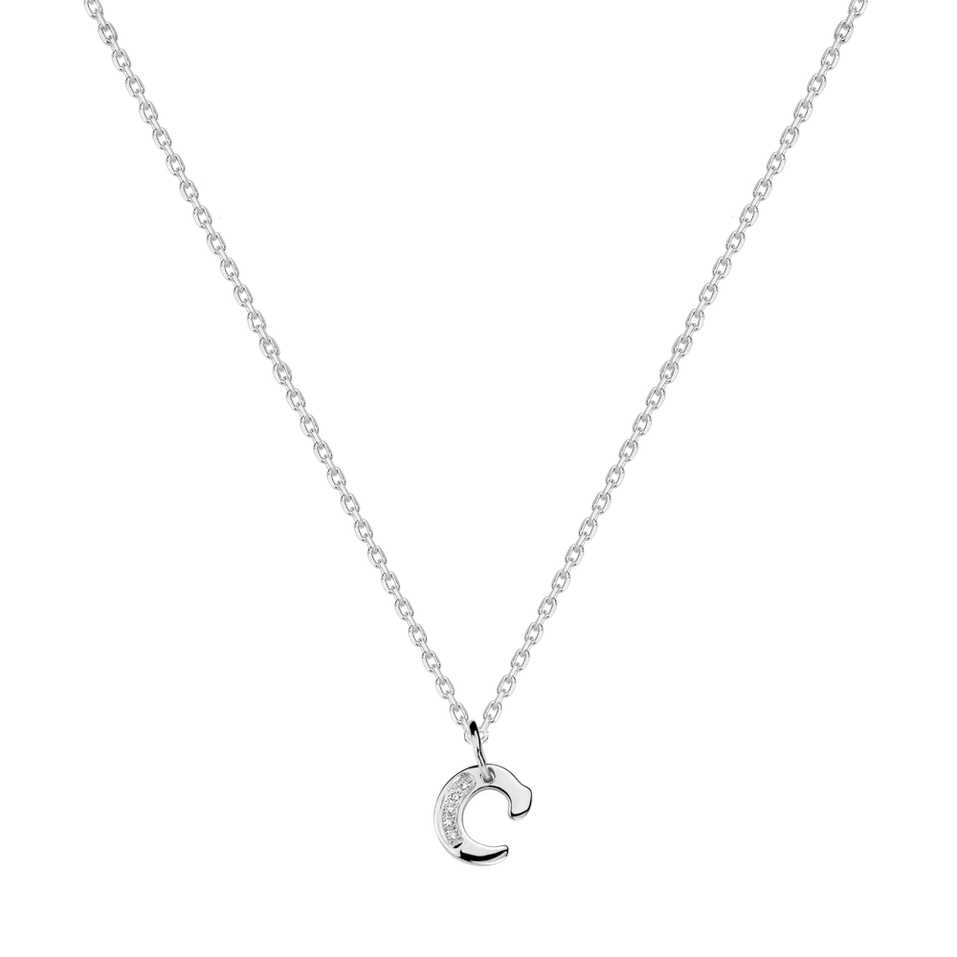 Diamond necklace Dream Letter C