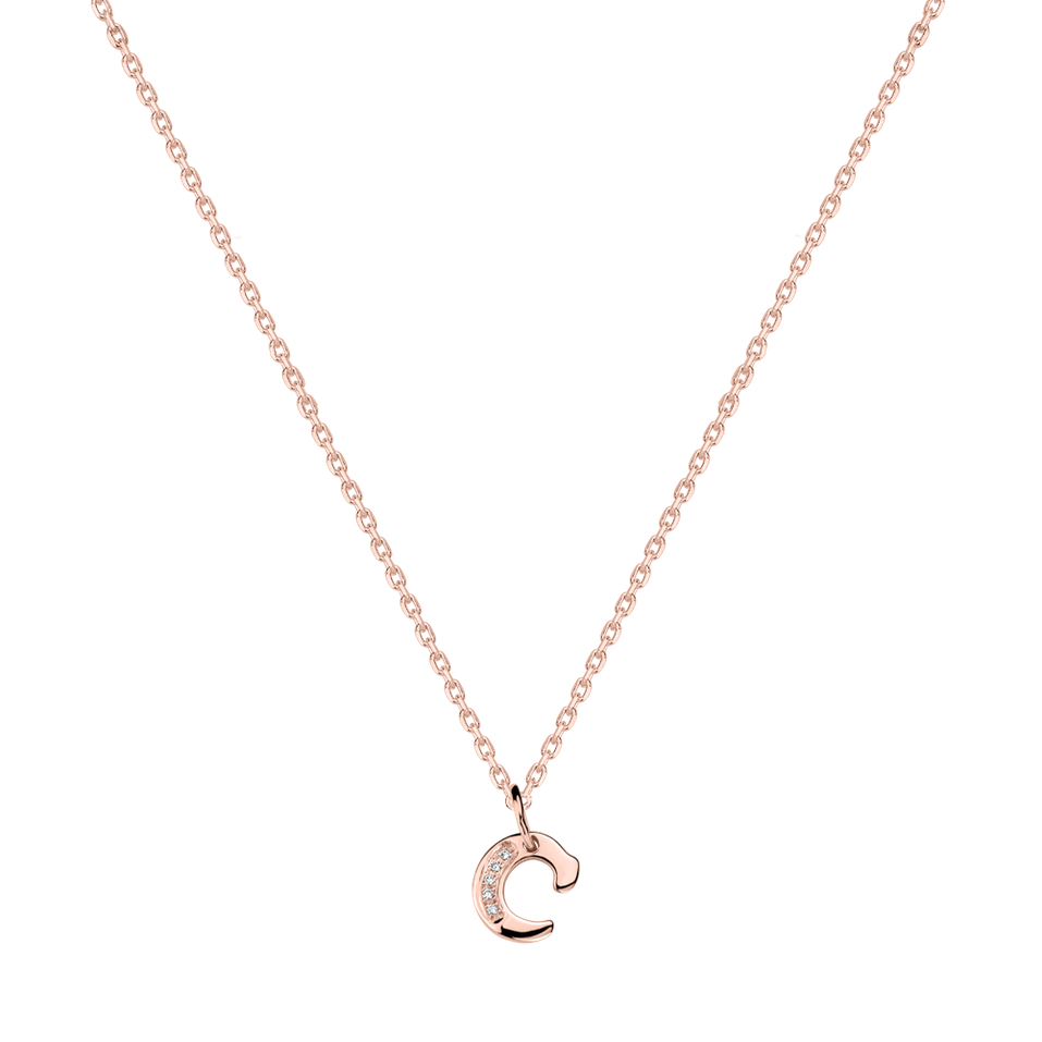Diamond necklace Dream Letter C