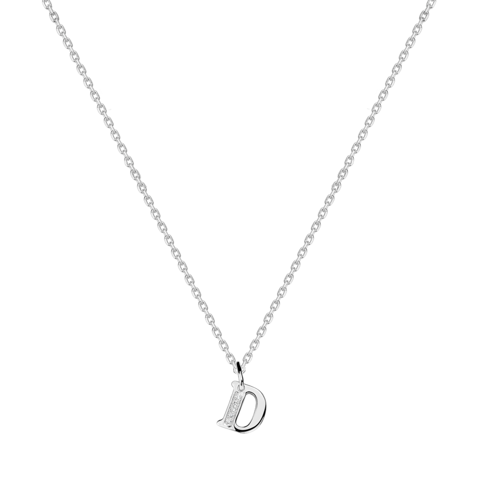 Diamond necklace Dream Letter D