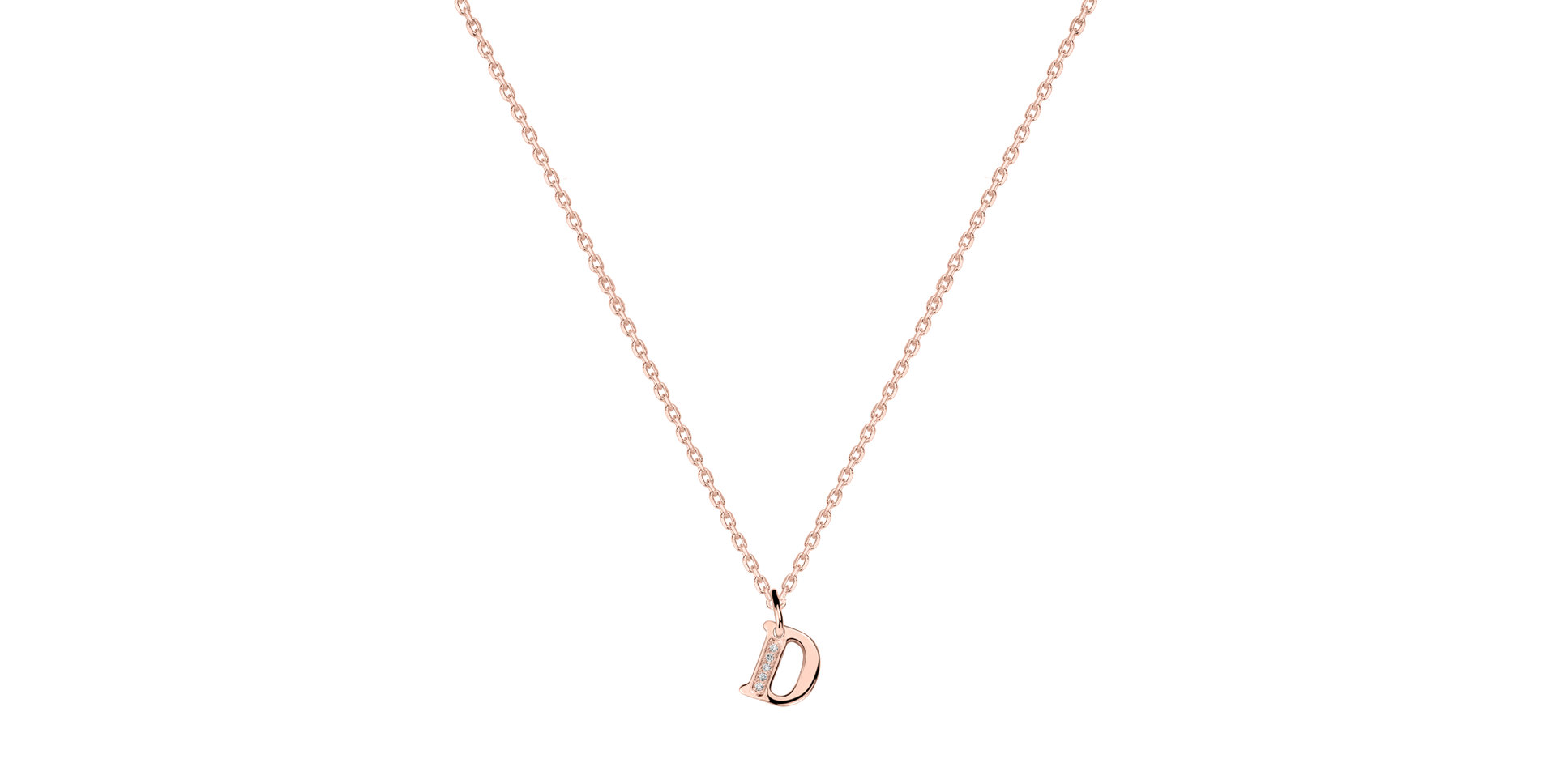 Diamond necklace Dream Letter D