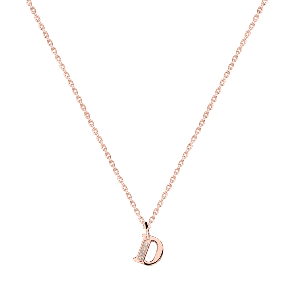 Diamond necklace Dream Letter D
