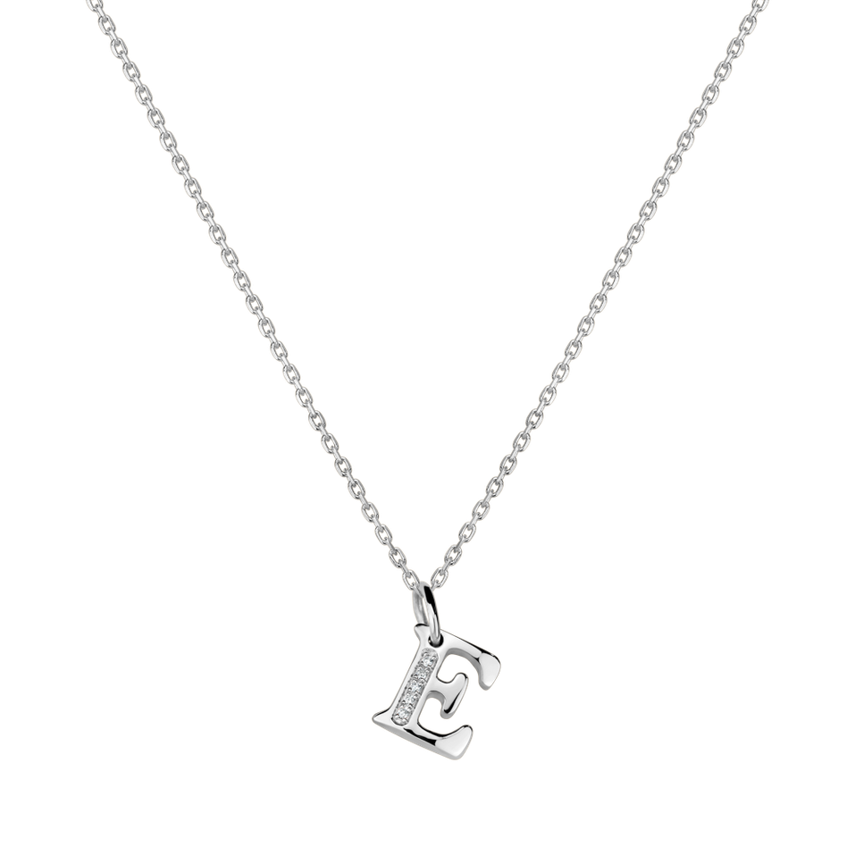 Diamond necklace Dream Letter E