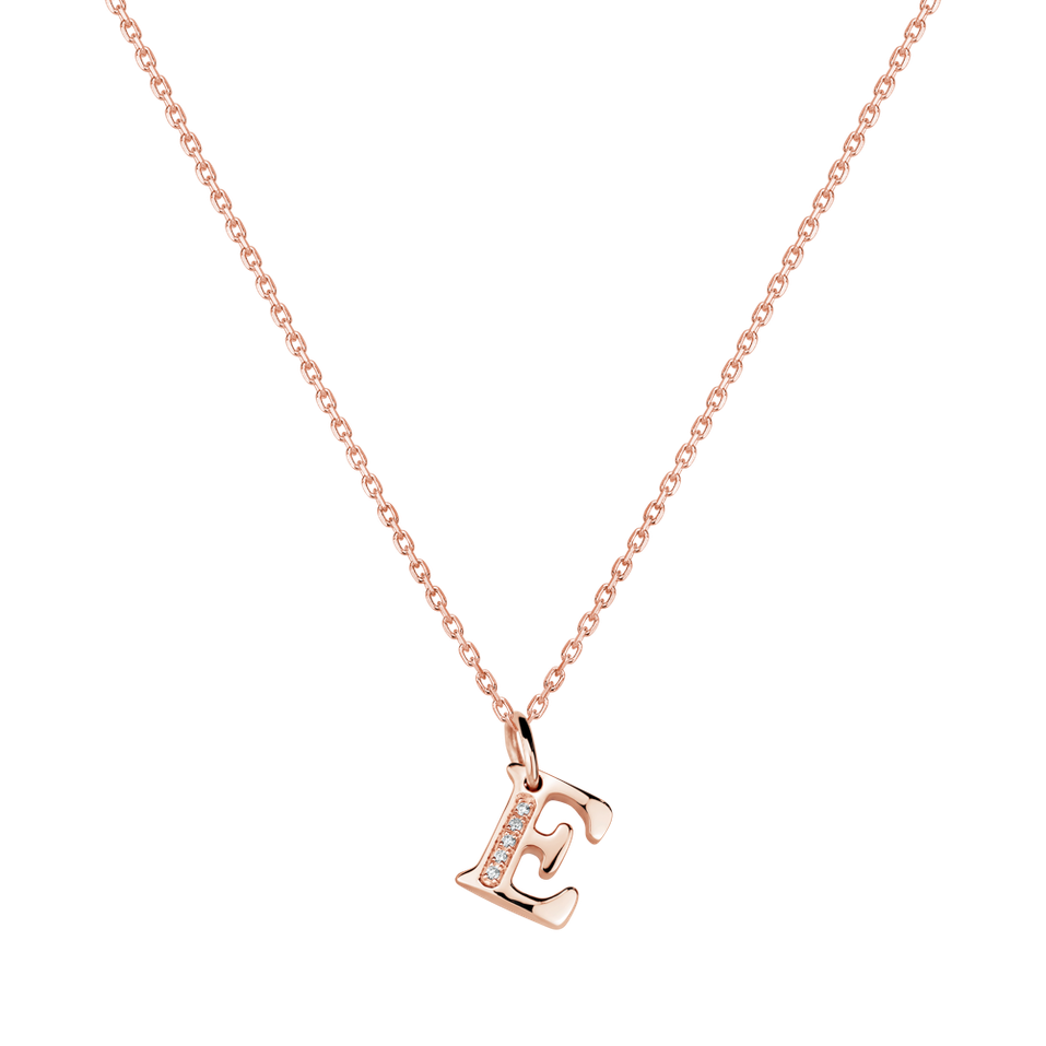 Diamond necklace Dream Letter E