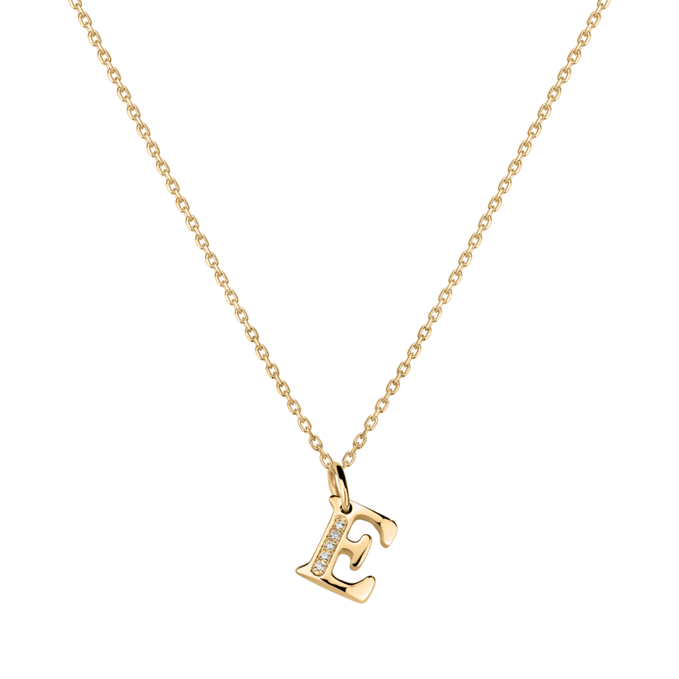 Diamond necklace Dream Letter E