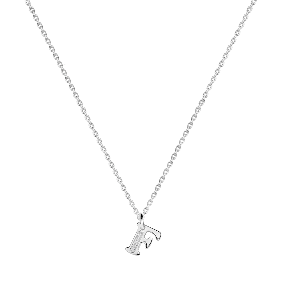 Diamond necklace Dream Letter F