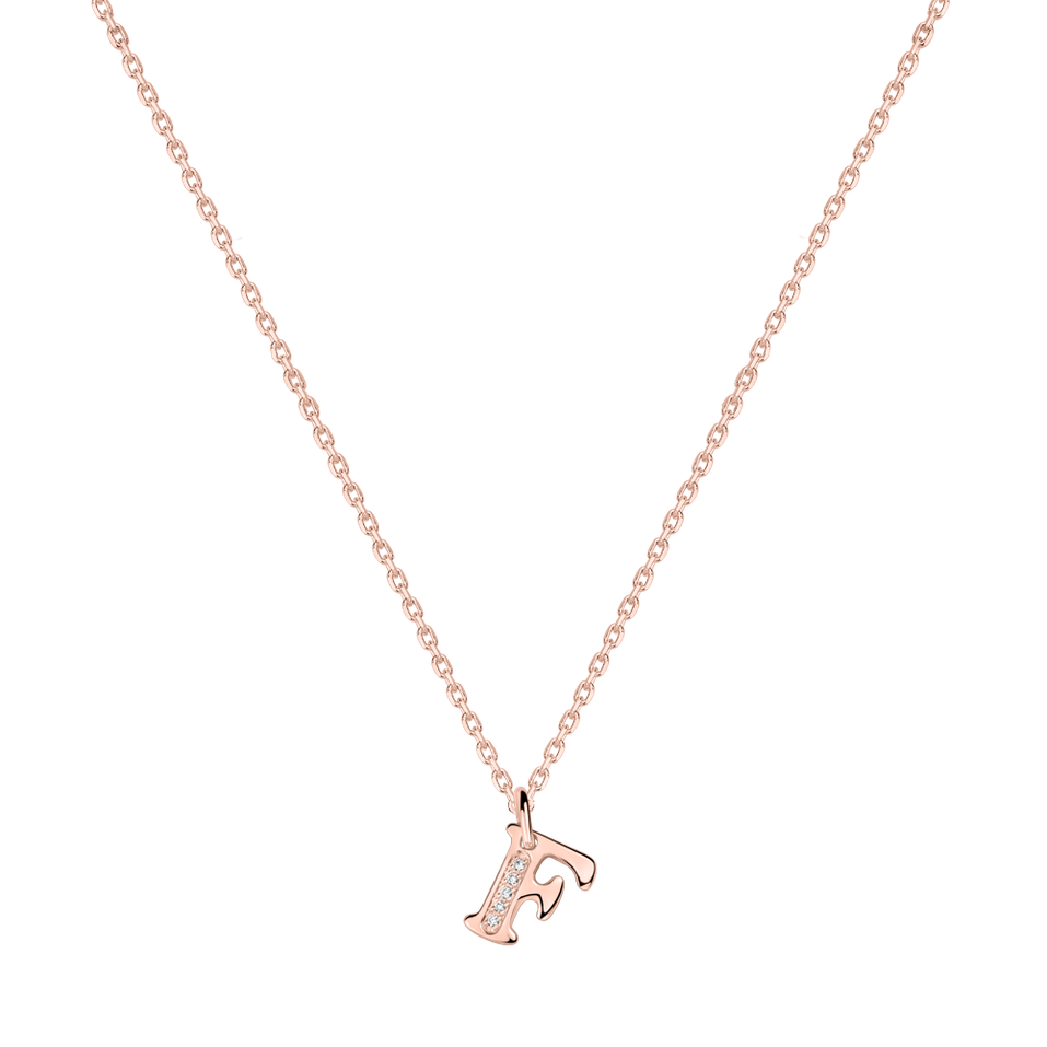 Diamond necklace Dream Letter F