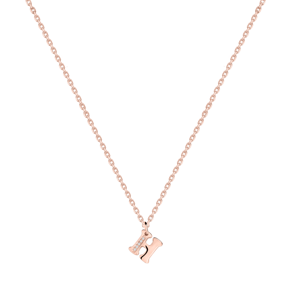Diamond necklace Dream Letter H