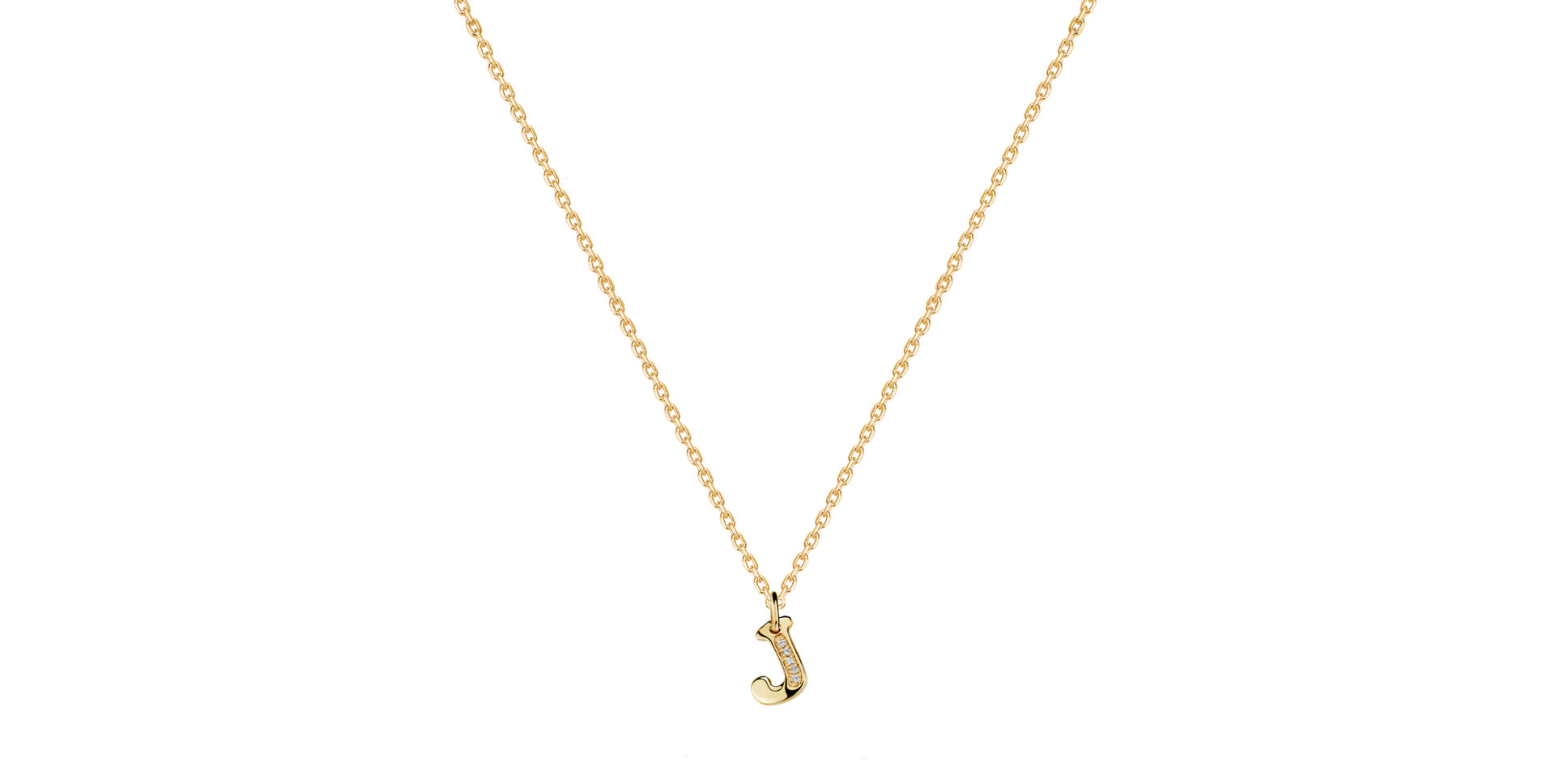 Diamond necklace Dream Letter J