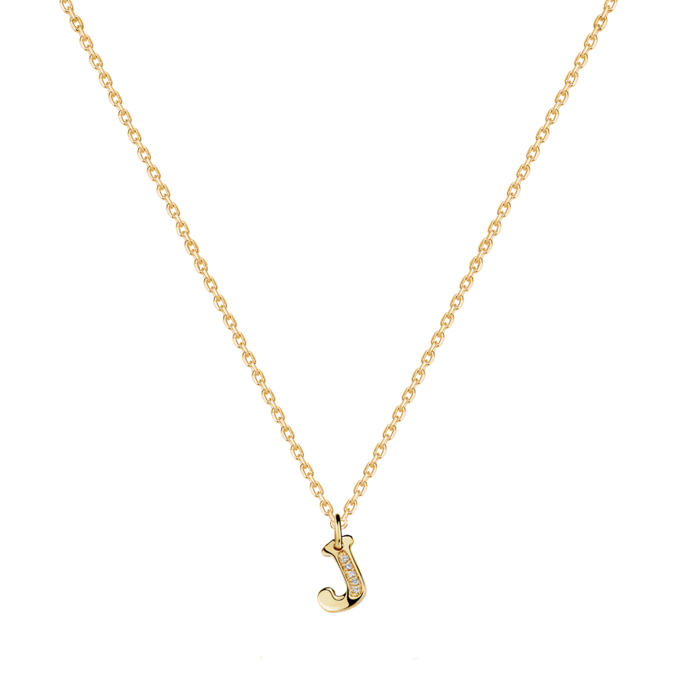Diamond necklace Dream Letter J
