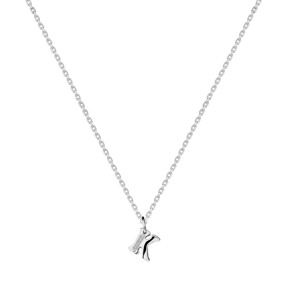 Diamond necklace Dream Letter K