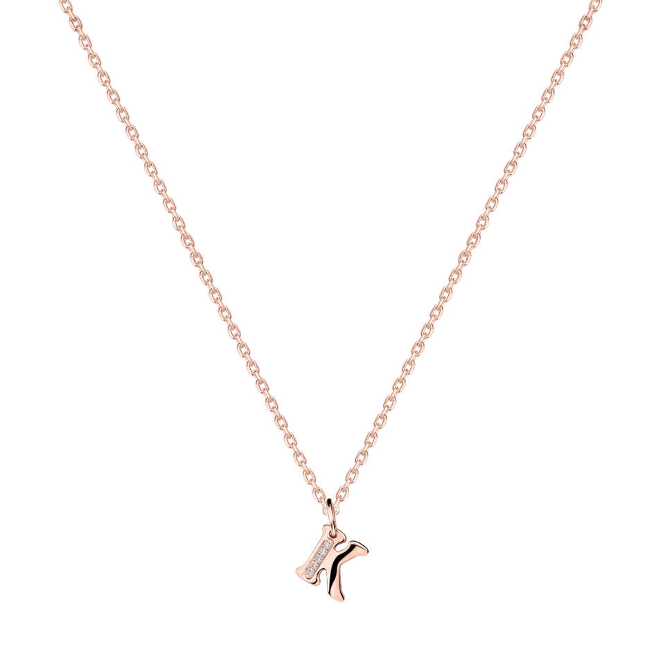 Diamond necklace Dream Letter K