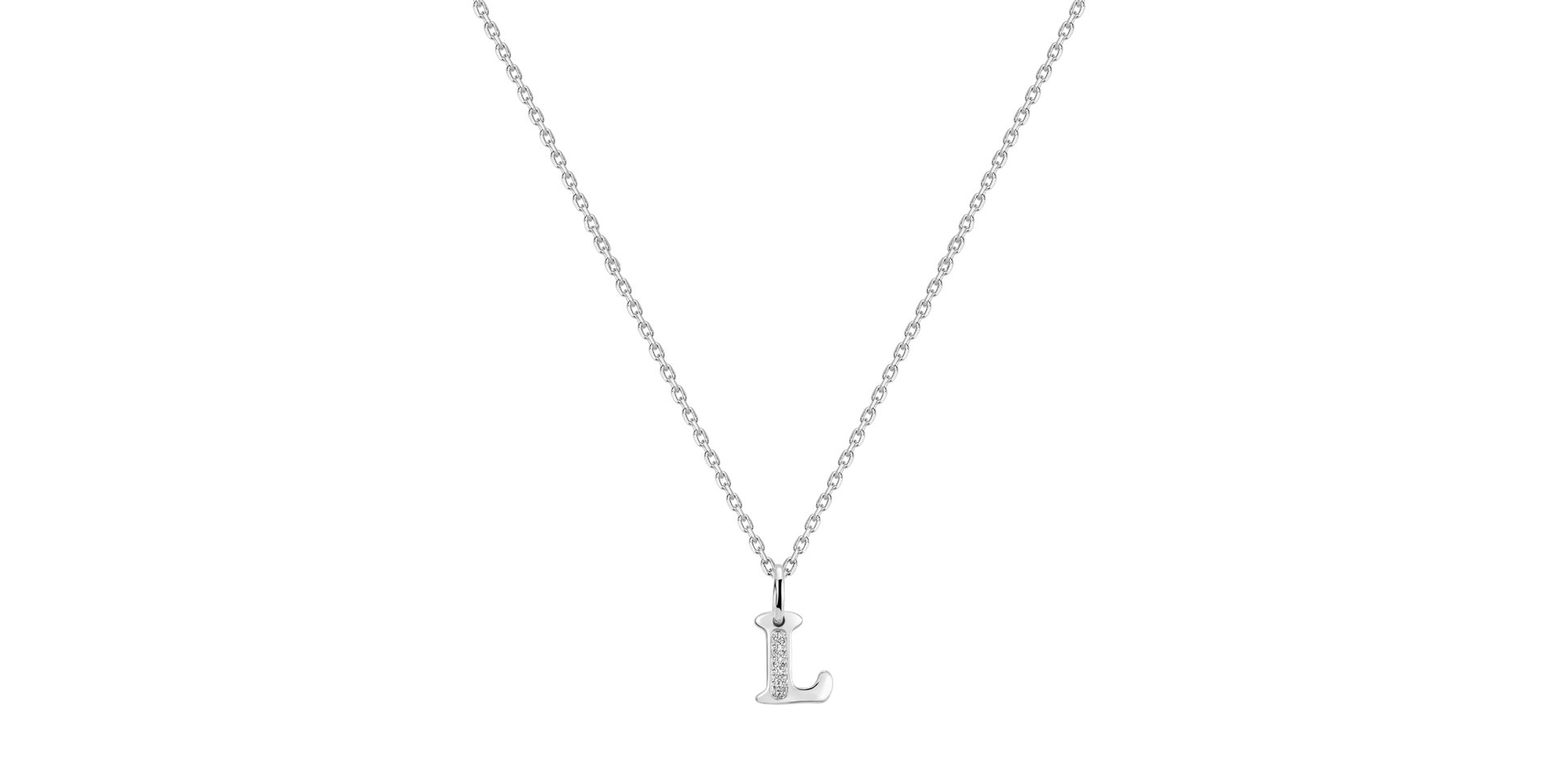 Diamond necklace Dream Letter L