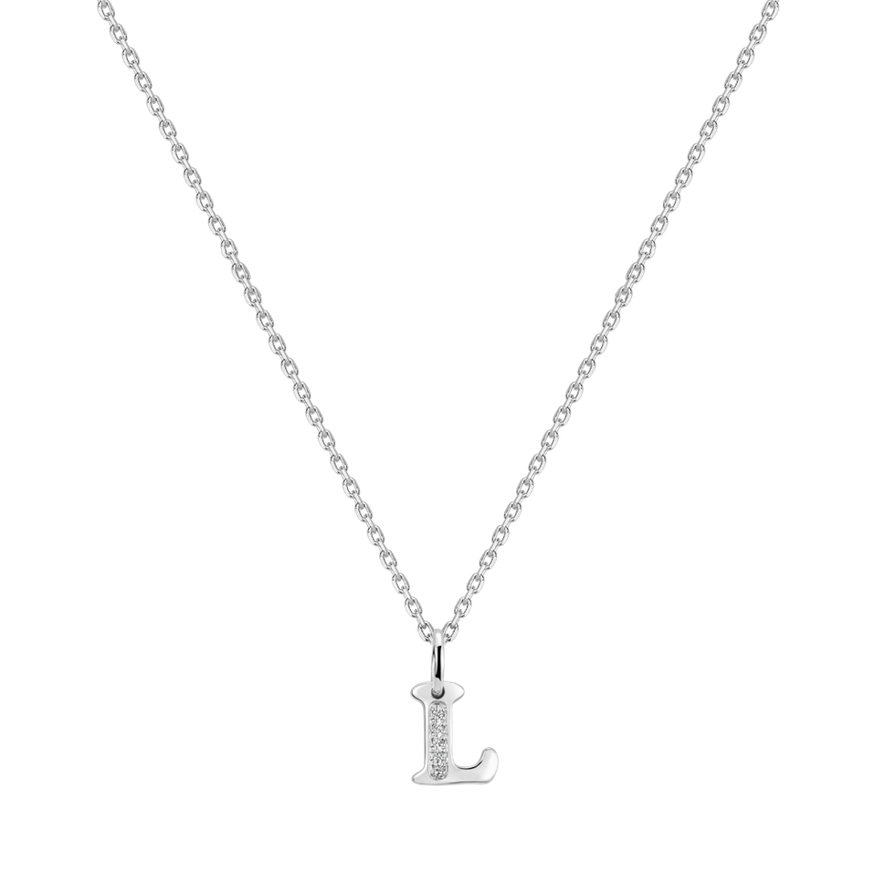 Diamond necklace Dream Letter L