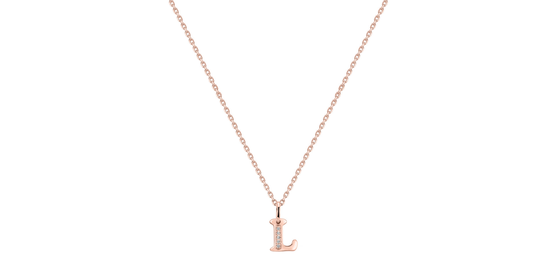 Diamond necklace Dream Letter L