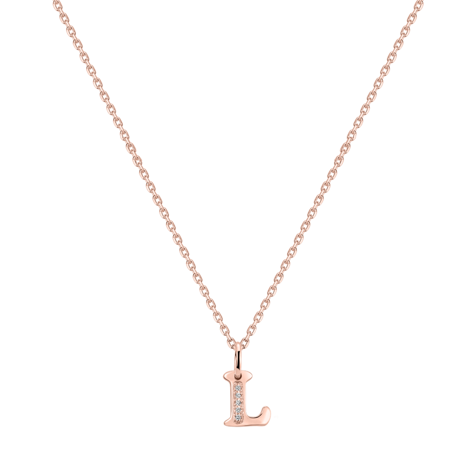 Diamond necklace Dream Letter L