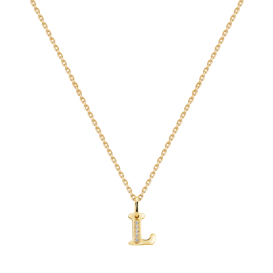 Diamond necklace Dream Letter L