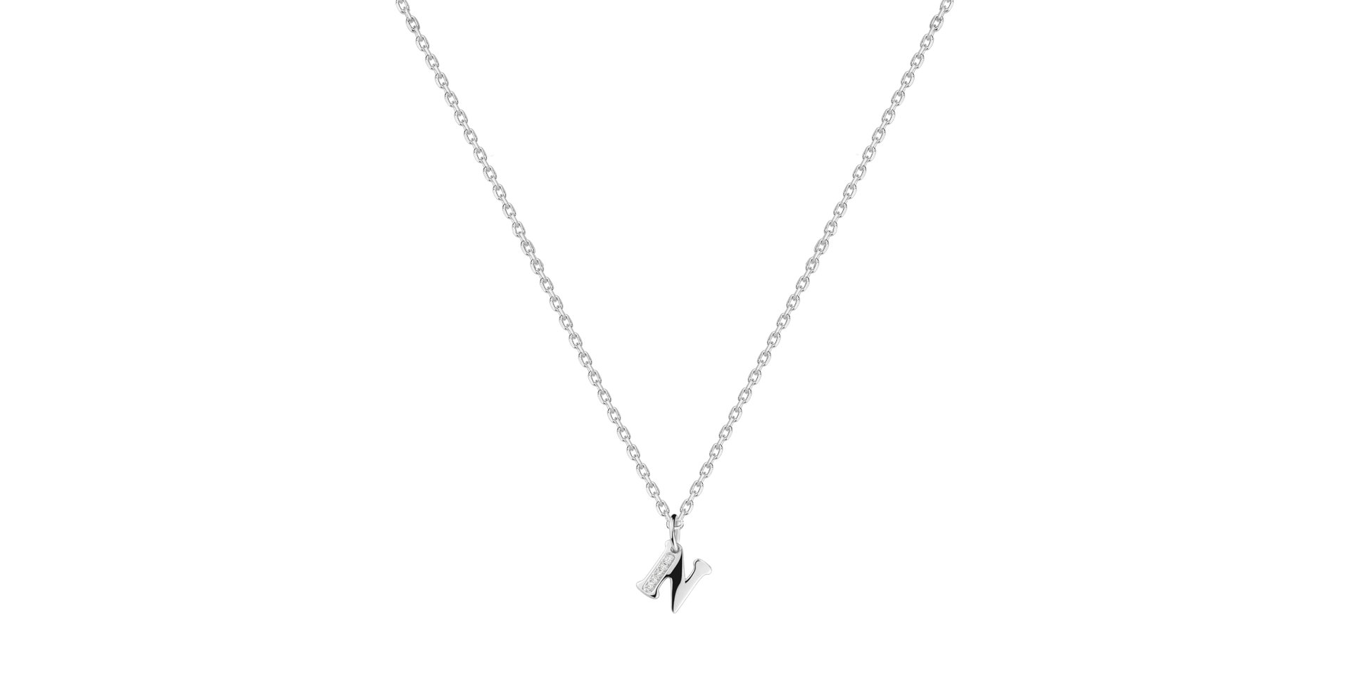 Diamond necklace Dream Letter N