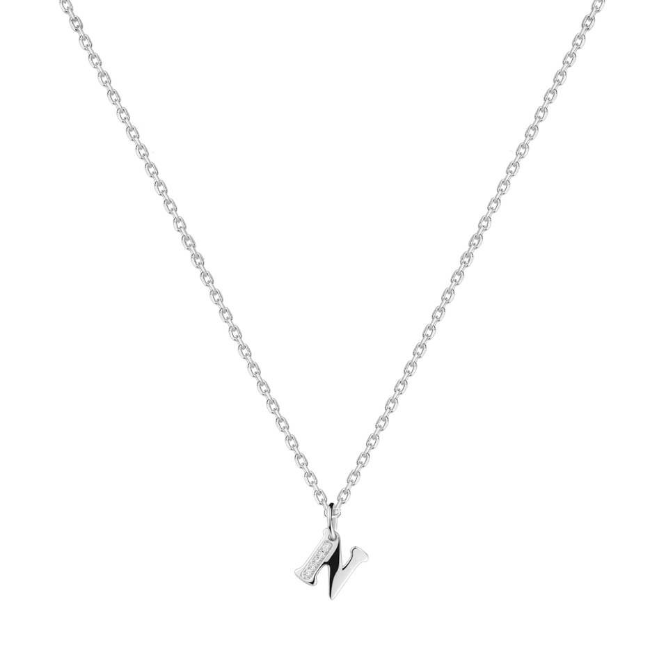 Diamond necklace Dream Letter N