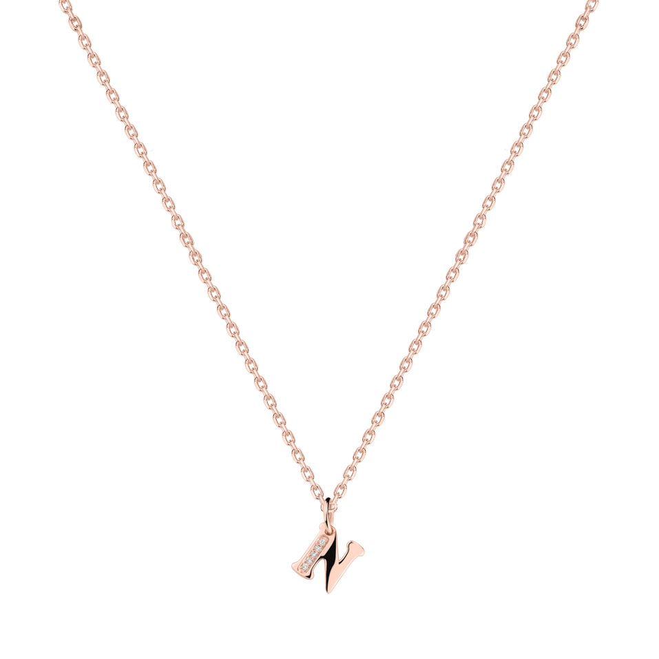 Diamond necklace Dream Letter N