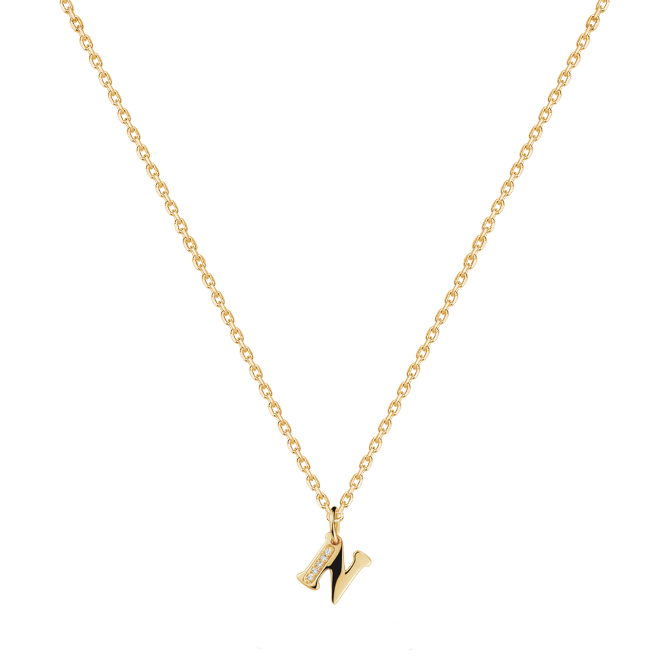 Diamond necklace Dream Letter N