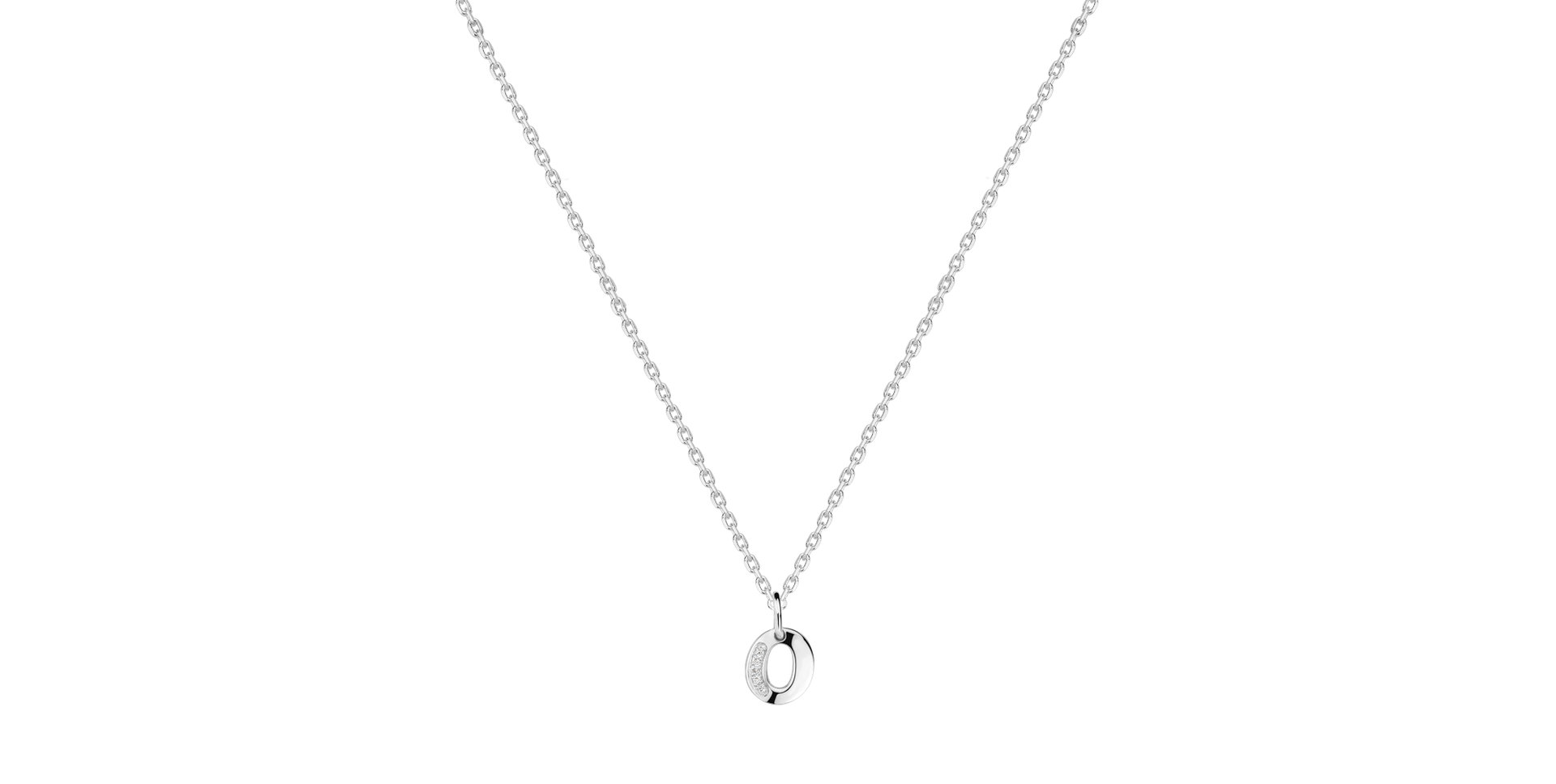 Diamond necklace Dream Letter O