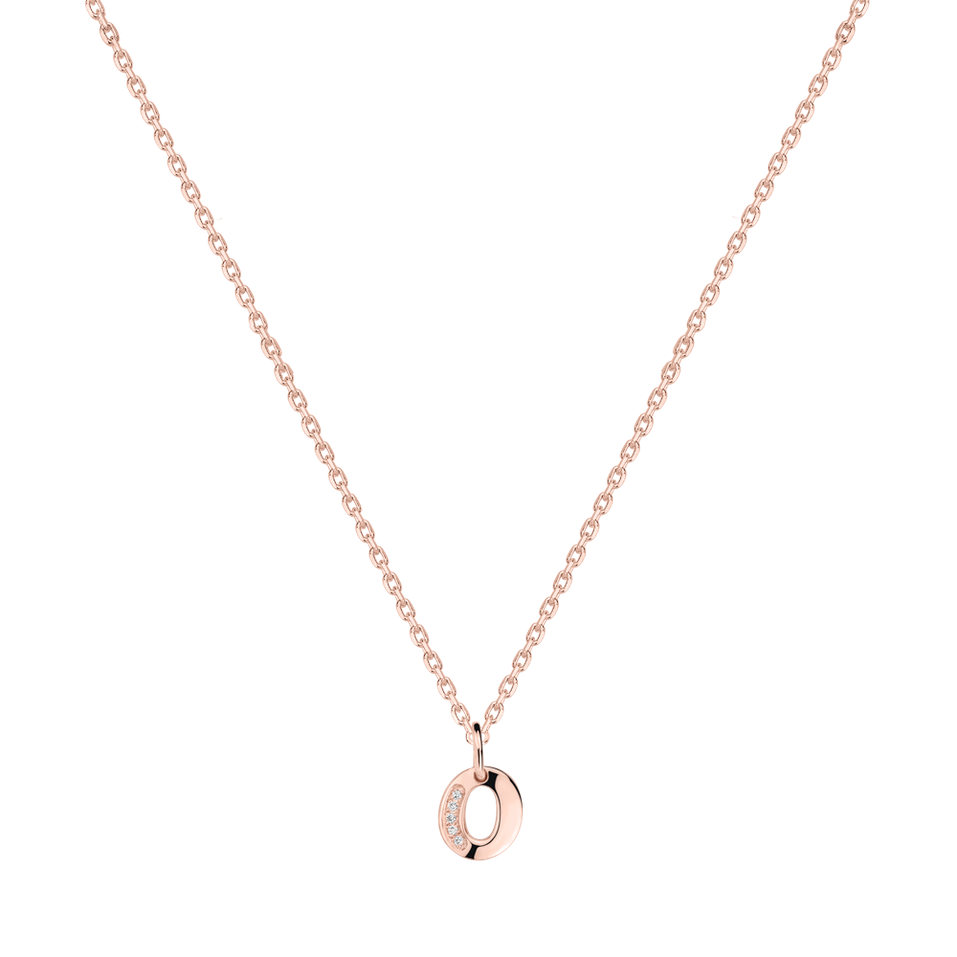 Diamond necklace Dream Letter O