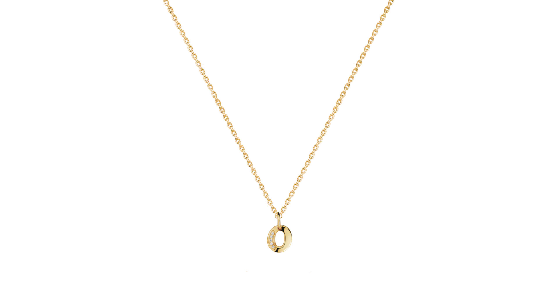 Diamond necklace Dream Letter O