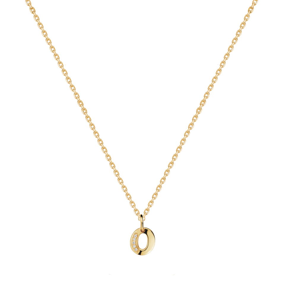 Diamond necklace Dream Letter O