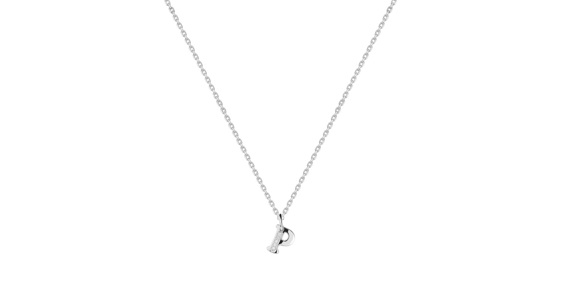 Diamond necklace Dream Letter P