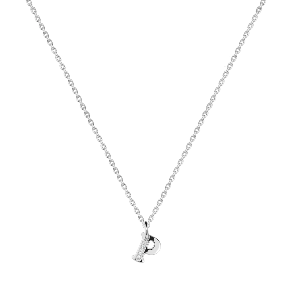 Diamond necklace Dream Letter P