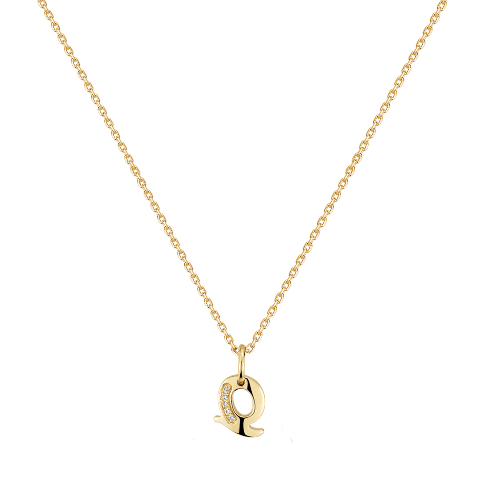 Diamond necklace Dream Letter Q