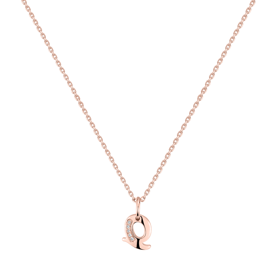 Diamond necklace Dream Letter Q