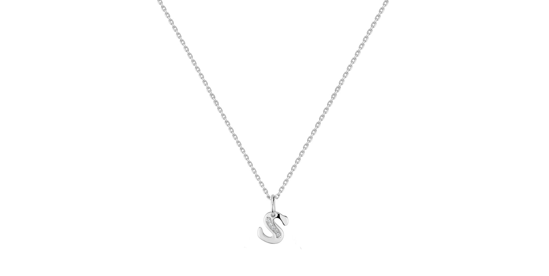 Diamond necklace Dream Letter S