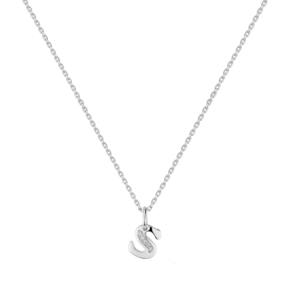 Diamond necklace Dream Letter S