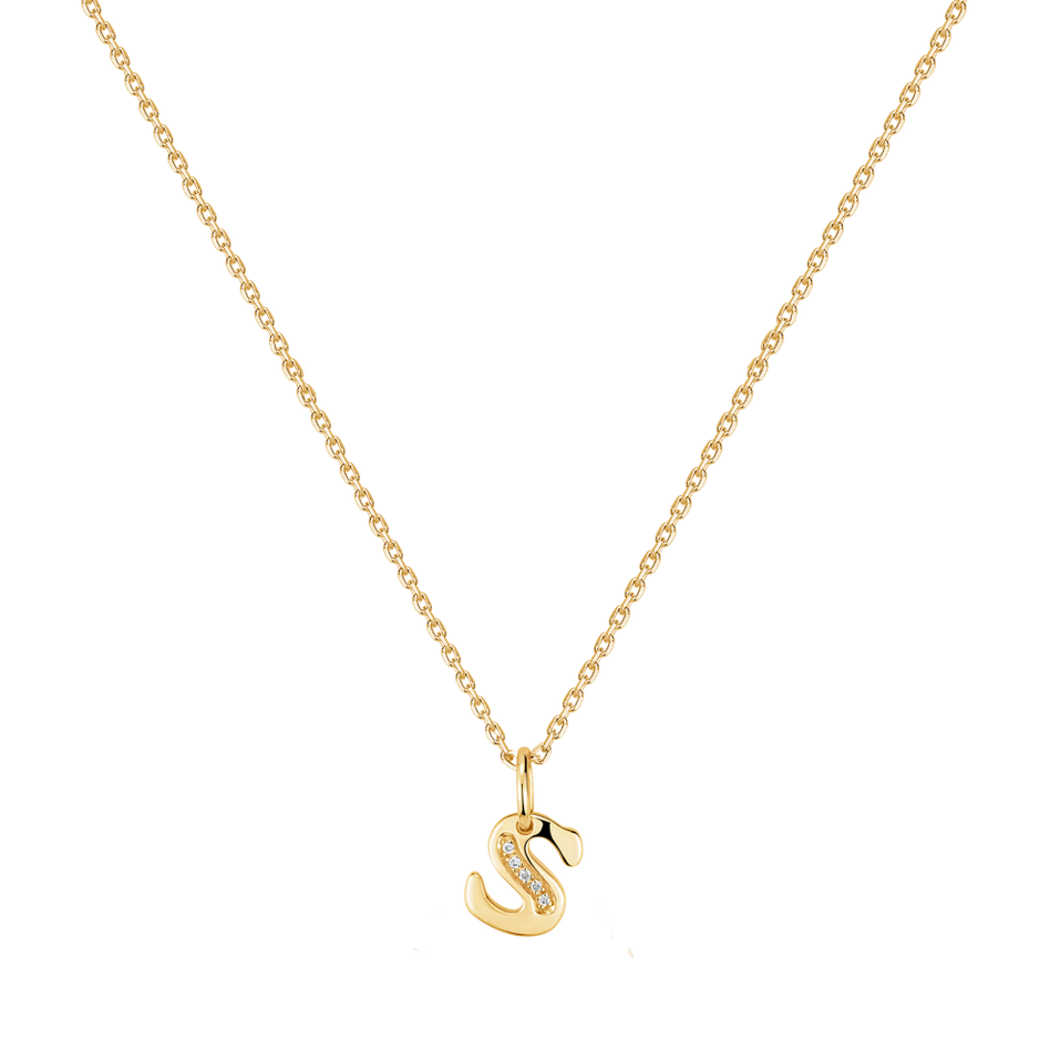 Diamond necklace Dream Letter S