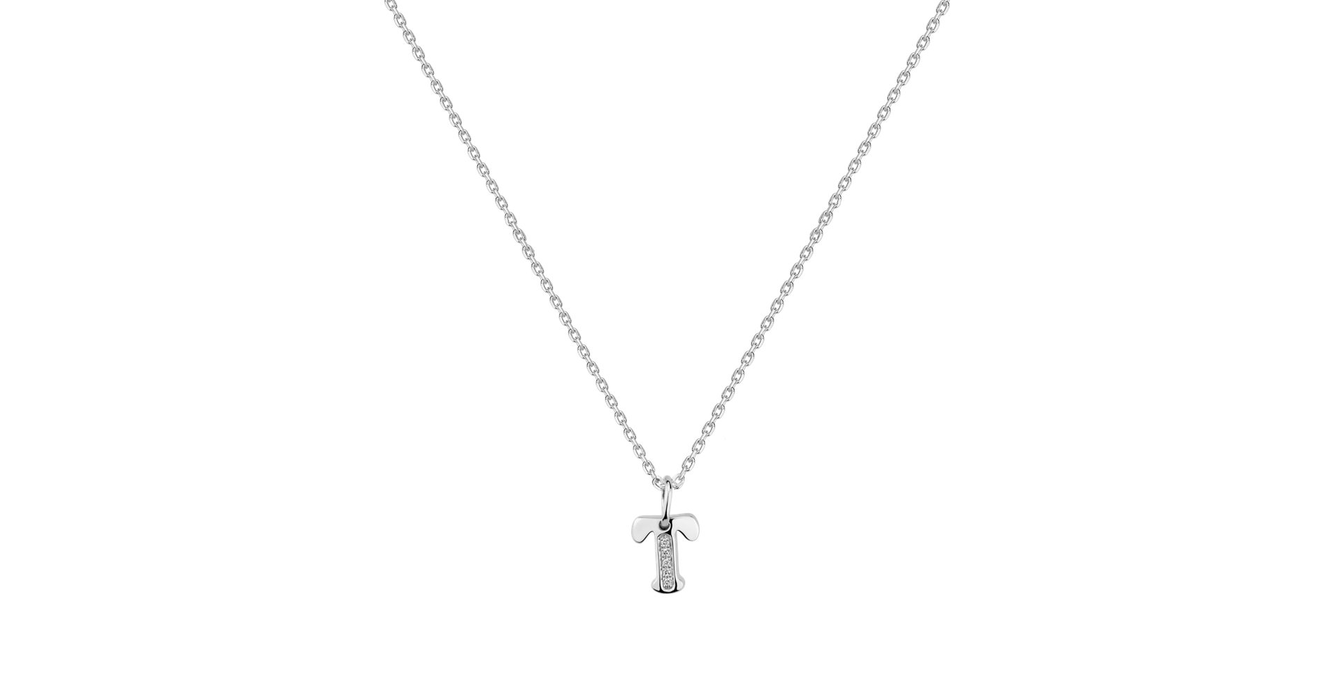 Diamond necklace Dream Letter T