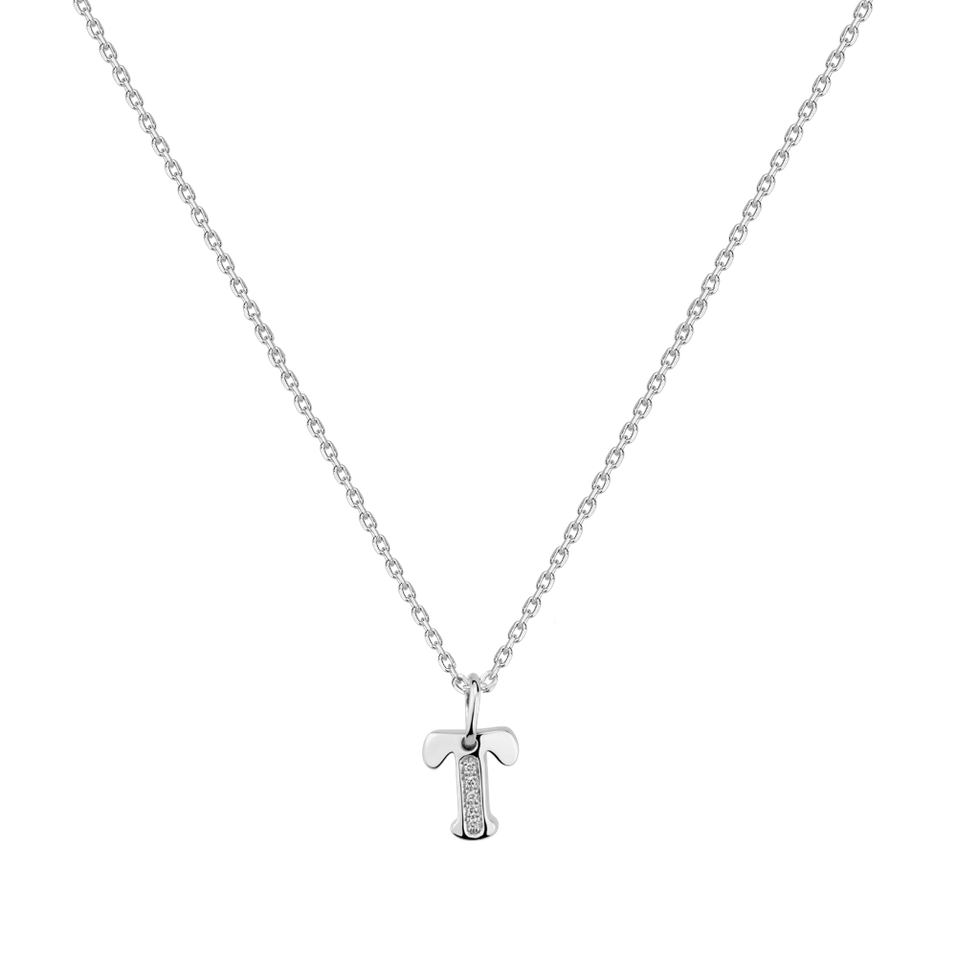 Diamond necklace Dream Letter T