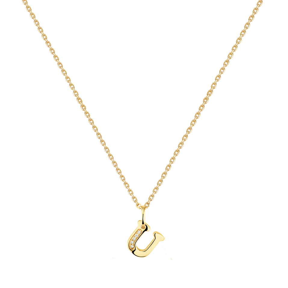 Diamond necklace Dream Letter U